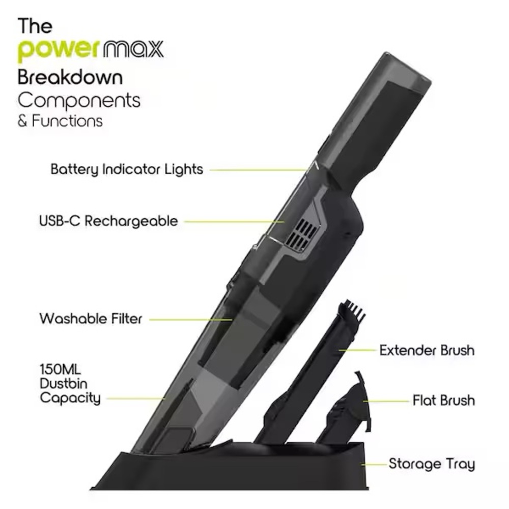 IonVac PowerMax Cordless Handheld Vacuum Cleaner - Picture 4 of 10